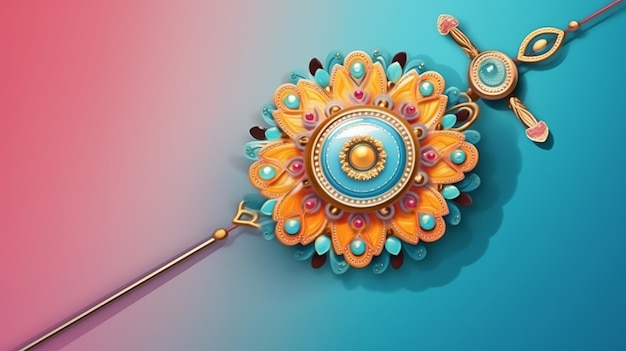 Rakhi illustrazione isolata per Raksha Bandhan Generative Ai