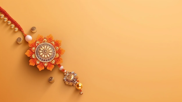 Raksha Bandhan con dolci creativi Rakhi e confezione regalo Ai Generated