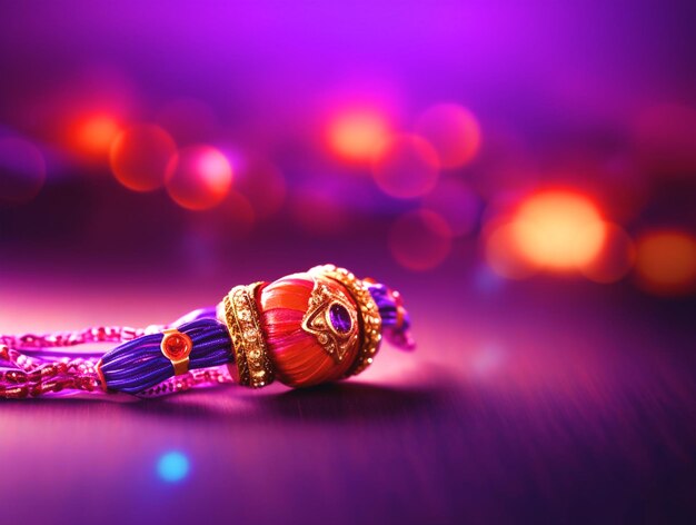 Raksha Bandhan Rakhi Sfondo con effetto bokeh e spazio vuoto per il testo