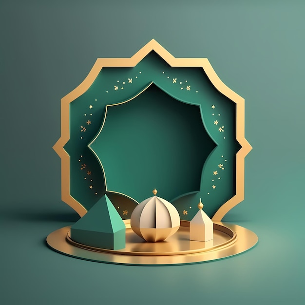 Ramadan decorazione sfondo rendering 3D