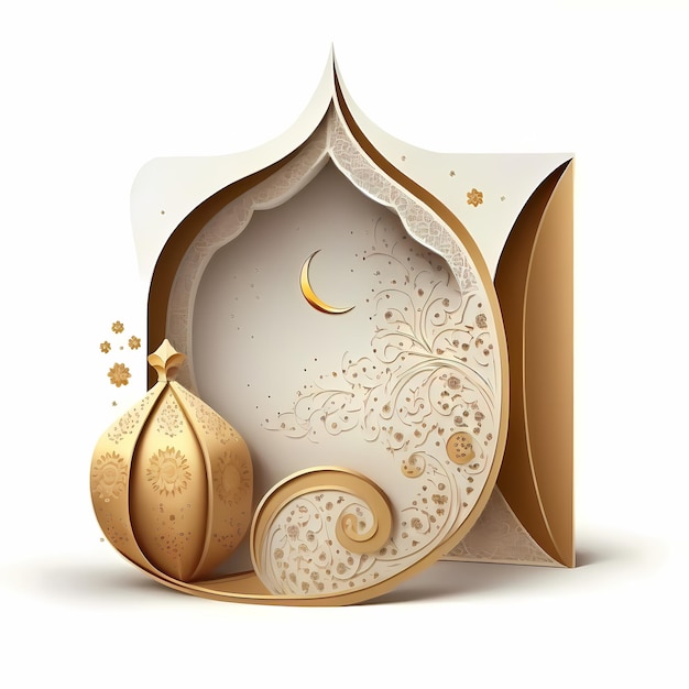 Ramadan decorazione sfondo rendering 3D