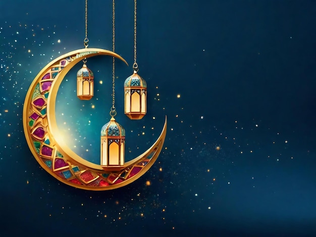 Ramadan eid mubarak sfondo islamico generato da AI