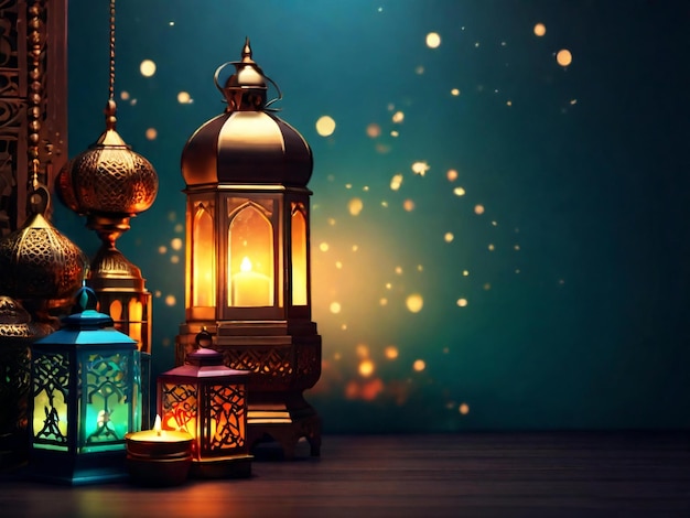 Ramadan eid mubarak sfondo islamico generato da AI