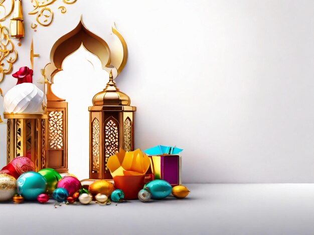 Ramadan eid mubarak sfondo islamico generato da AI