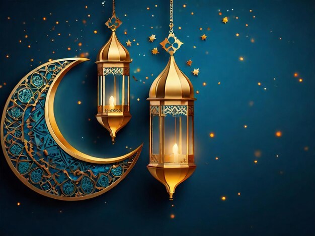 Ramadan eid mubarak sfondo islamico generato da AI