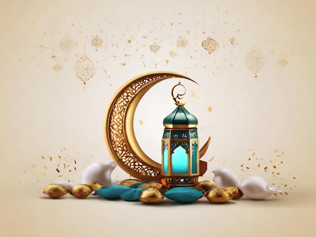 Ramadan eid mubarak sfondo islamico generato da AI