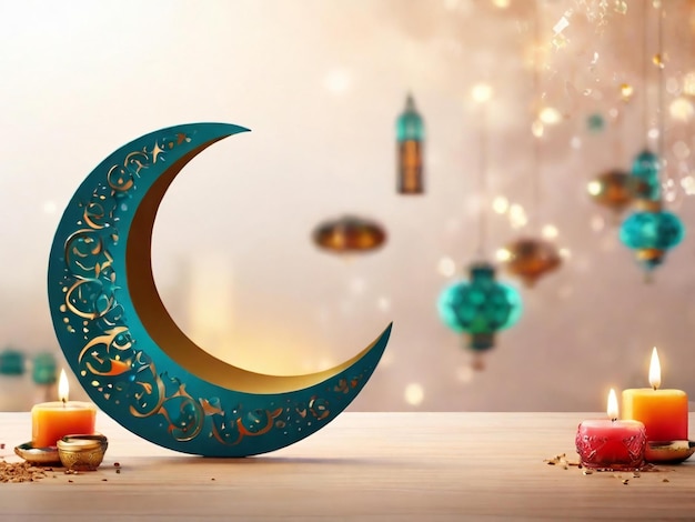 Ramadan eid mubarak sfondo islamico generato da AI