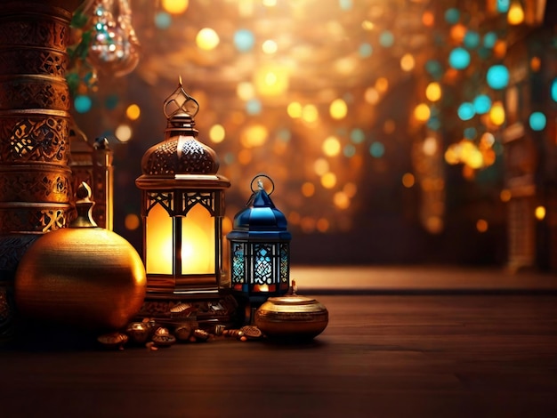 Ramadan eid mubarak sfondo islamico generato da AI