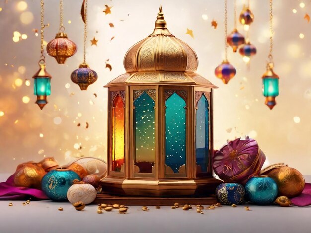 Ramadan eid mubarak sfondo islamico generato da AI