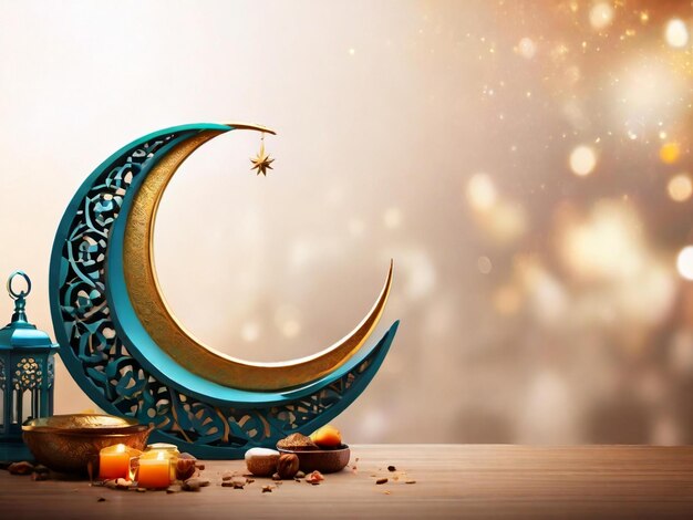 Ramadan eid mubarak sfondo islamico generato da AI