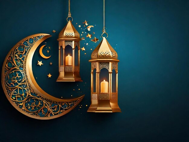 Ramadan eid mubarak sfondo islamico generato dall'intelligenza artificiale