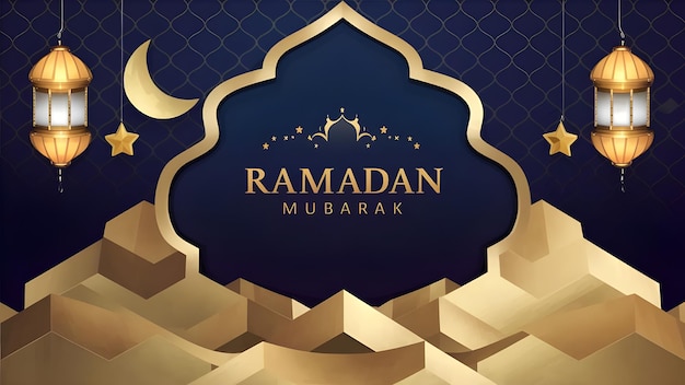 Ramadan kareem background design e background islamico carta di Eid mubarak