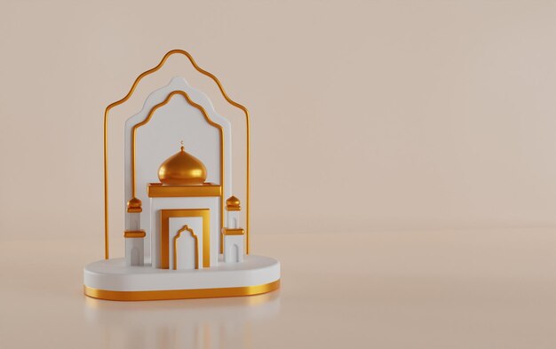 Ramadan kareem biglietto di auguri Sfondo islamico 3d'illustrazione