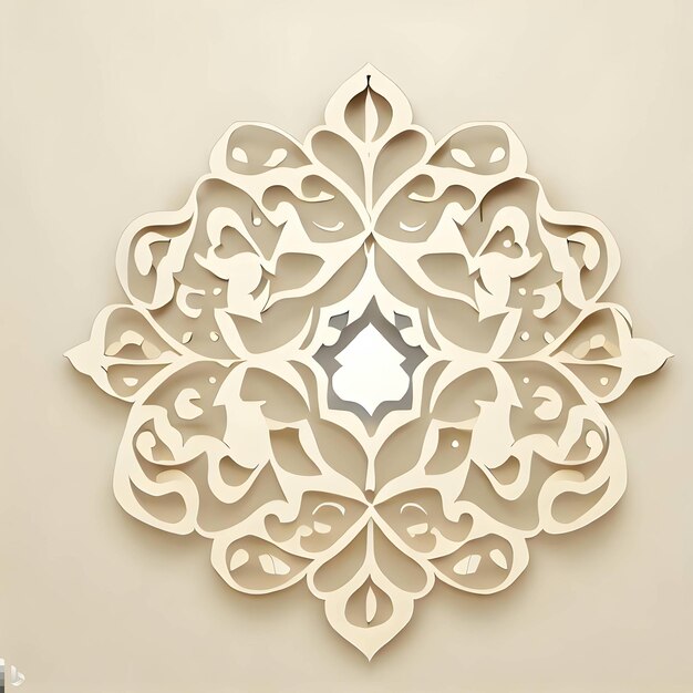 Ramadan Kareem con carta grafica di decorazione islamica