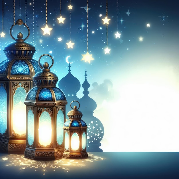 Ramadan kareem islamico religioso classico background design con spazio di copia