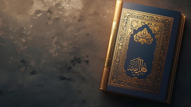 Ramadan Kareem islamico sfondo con area di spazio di copia Corano libro sacro dei musulmani