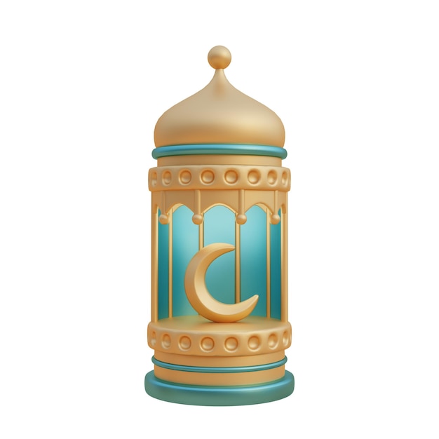 Ramadan Kareem o Eid Al Adha mubarak 3d Element decorato per il festival islamico musulmano 3d rendering