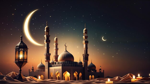 Ramadan mubarak sfondo per adha e fitr