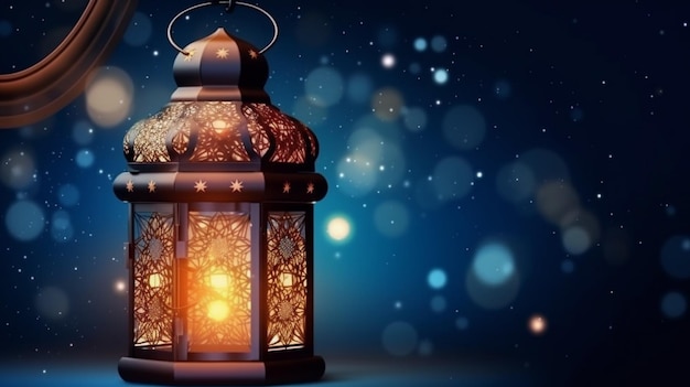 Ramadan Muslim Holiday Background Ai generativo