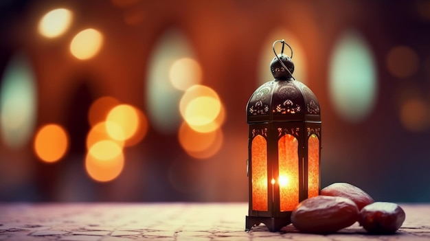 Ramadan Muslim Holiday Background Ai generativo