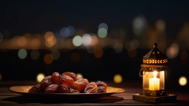 Ramadan Muslim Holiday Background Ai generativo
