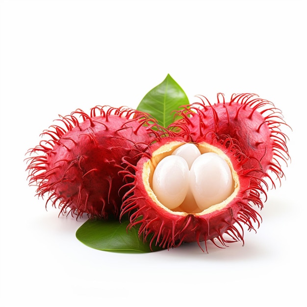 Rambutan con fondo bianco alta qualità ultra h