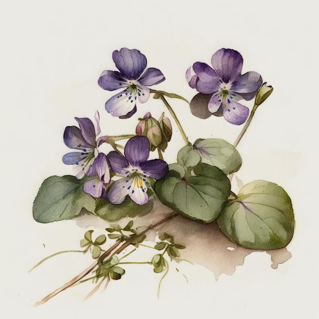 Rametti di viole, viola, belli, vintage