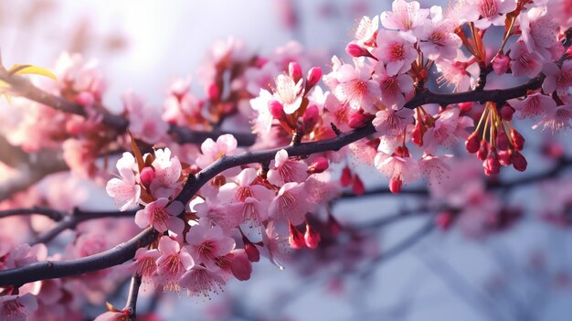 Ramo di fiori primaverili freschi rosa e lilla