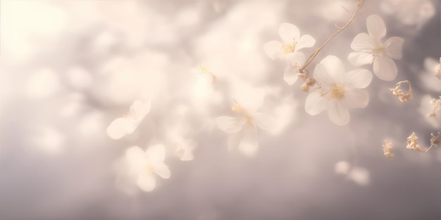 Ramo di fiori su uno spazio di sfondo pastello chiaro per il testo