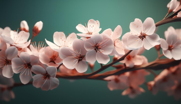 Ramo di Sakura in fiore IA generativa