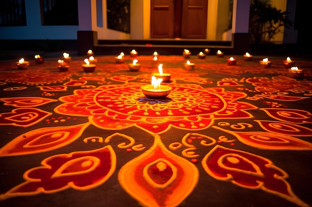 rangoli disegna decorazioni diwali