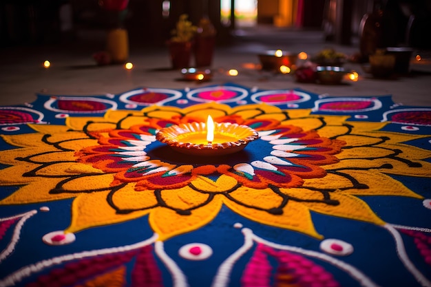 rangoli disegna decorazioni diwali