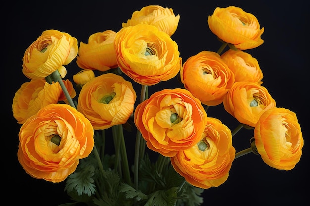 Ranuncoli colorati in un bouquet Ranuncoli persiani bouquet di fiori primaverili
