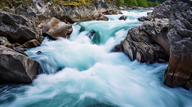 Rapide d'acqua setose AI generative