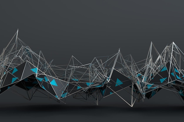 Rappresentazione 3D astratta della superficie geometrica