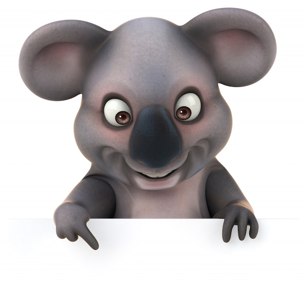 Rappresentazione 3D del koala divertente