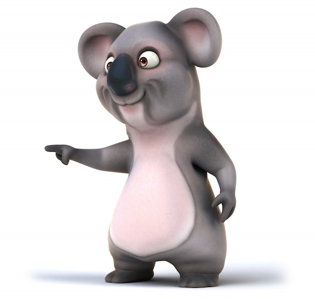 Rappresentazione 3D del koala divertente