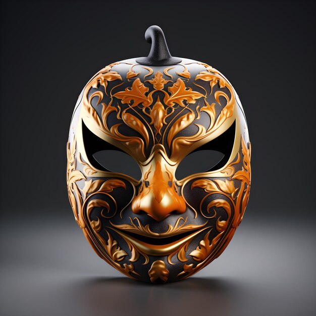 Rappresentazione 3d della maschera di Halloween