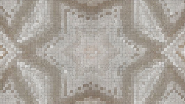 Rappresentazione 3d di un'immagine astratta da un mosaico. Composizione luminosa di motivi simmetrici
