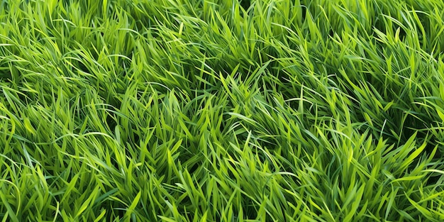 Rappresentazione astratta di erba verde artificiale e piante in un ambiente naturale che combina la bellezza della natura con il concetto di elementi artificiali Generative Ai