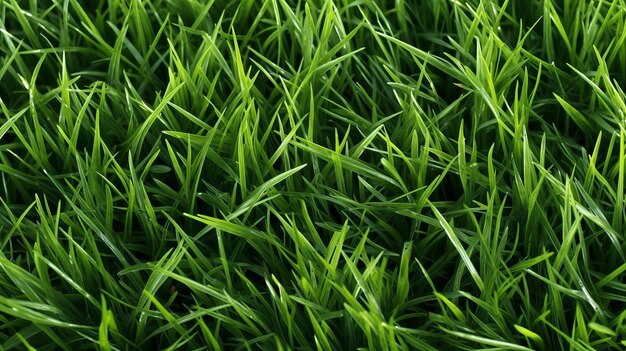 Rappresentazione astratta di erba verde artificiale e piante in un ambiente naturale che combina la bellezza della natura con il concetto di elementi artificiali Generative Ai