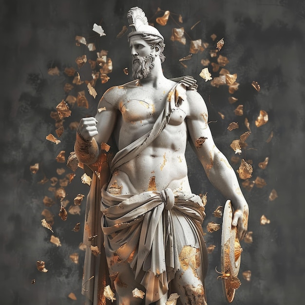 Rappresentazione creativa della più grande mitologia greca antica dio greco dell'Olimpo titano classici carta da parati sfondo figure divine e mitiche in un artistico e classico