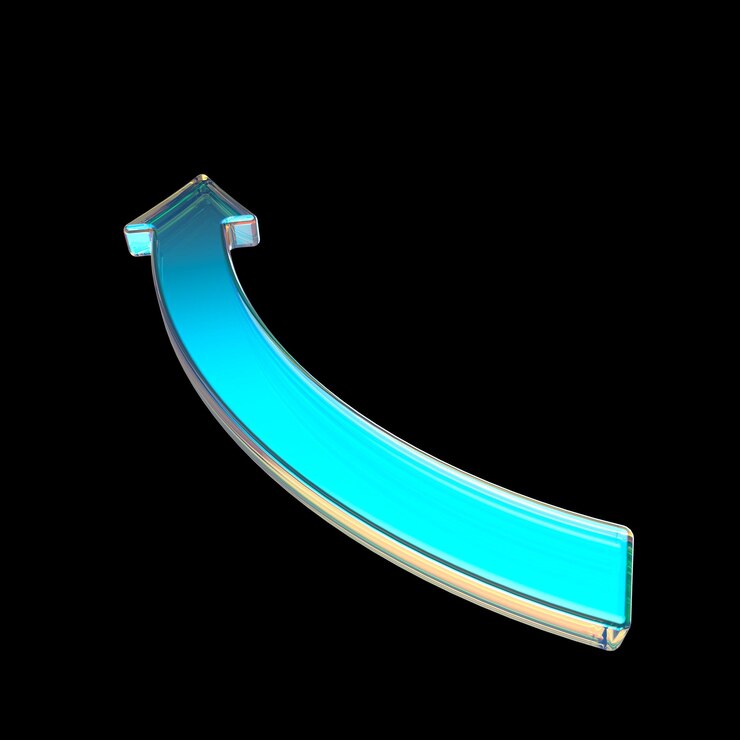 Rappresentazione dell'illustrazione 3d della freccia isolata