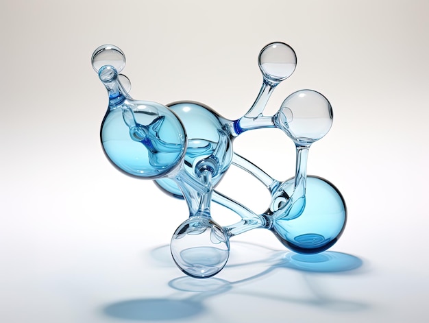 Rappresentazione di una molecola con i suoi atomi rappresentati con sfere colorate