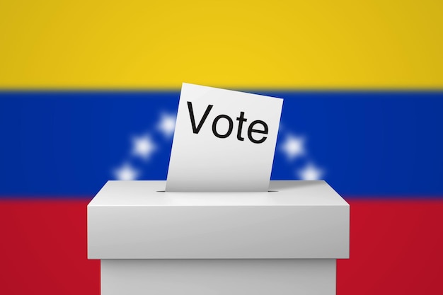 Rappresentazione elettorale dell'urna elettorale del Venezuela e della carta di voto d