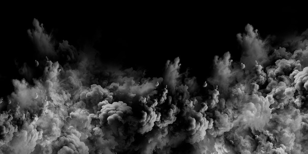 rappresentazione in bianco e nero di un drammatico paesaggio nuvoloso