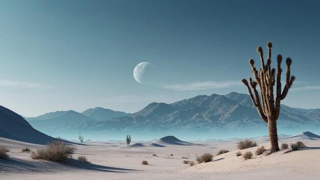 Rappresentazione minimalista di un deserto