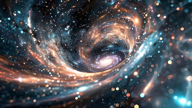 Rappresentazione olografica astratta del nucleo galattico