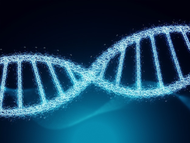 Rappresentazione realistica del DNA dell'elica