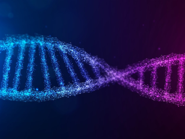 Rappresentazione realistica del DNA dell'elica